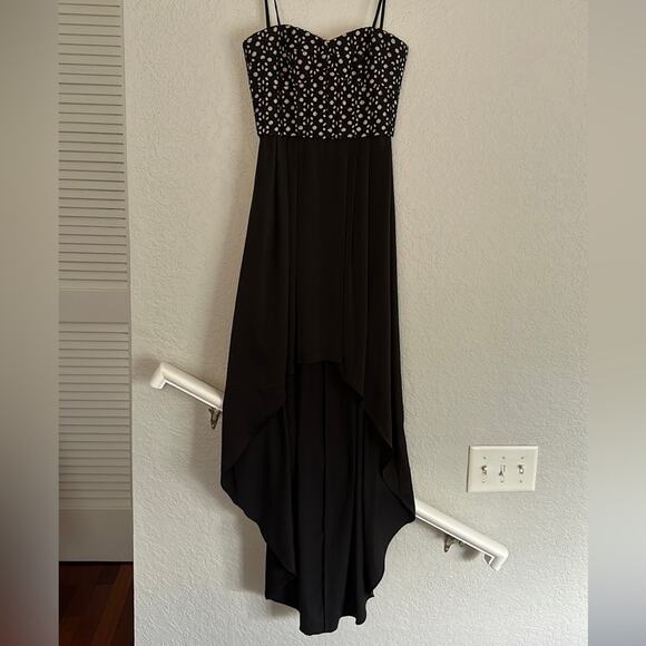 BCBGMaxAzria Tess Strapless Dress Black Club Cocktail Party Y2K Whimsygoth Date - Picture 3 of 7